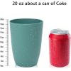 imageHomienly Wheat Straw Cups 8 PCS Plastic Cups Unbreakable Drinking Cup Reusable Dishwasher Safe Water Glasses with 4 Colors 12 OZGreen