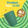 imageHomienly Wheat Straw Cups 8 PCS Plastic Cups Unbreakable Drinking Cup Reusable Dishwasher Safe Water Glasses with 4 Colors 12 OZGreen