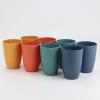 imageHomienly Wheat Straw Cups 8 PCS Plastic Cups Unbreakable Drinking Cup Reusable Dishwasher Safe Water Glasses with 4 Colors 12 OZMulticolor