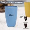 imageHomienly Wheat Straw Cups 8 PCS Plastic Cups Unbreakable Drinking Cup Reusable Dishwasher Safe Water Glasses with 4 Colors 12 OZMulticolor