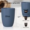 imageHomienly Wheat Straw Cups 8 PCS Plastic Cups Unbreakable Drinking Cup Reusable Dishwasher Safe Water Glasses with 4 Colors 12 OZNavy Blue