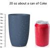 imageHomienly Wheat Straw Cups 8 PCS Plastic Cups Unbreakable Drinking Cup Reusable Dishwasher Safe Water Glasses with 4 Colors 12 OZNavy Blue