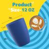 imageHomienly Wheat Straw Cups 8 PCS Plastic Cups Unbreakable Drinking Cup Reusable Dishwasher Safe Water Glasses with 4 Colors 12 OZOcean Blue