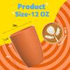 imageHomienly Wheat Straw Cups 8 PCS Plastic Cups Unbreakable Drinking Cup Reusable Dishwasher Safe Water Glasses with 4 Colors 12 OZOrange
