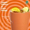 imageHomienly Wheat Straw Cups 8 PCS Plastic Cups Unbreakable Drinking Cup Reusable Dishwasher Safe Water Glasses with 4 Colors 12 OZOrange