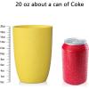 imageHomienly Wheat Straw Cups 8 PCS Plastic Cups Unbreakable Drinking Cup Reusable Dishwasher Safe Water Glasses with 4 Colors 12 OZYellow