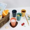 imageHomienly Wheat Straw Cups Set of 8 Unbreakable Drinking Cups Reusable Dishwasher Safe Water Glasses Kids Size 8 OZ8 PC Colorful