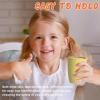imageHomienly Wheat Straw Cups Set of 8 Unbreakable Drinking Cups Reusable Dishwasher Safe Water Glasses Kids Size 8 OZBeach Color
