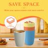 imageHomienly Wheat Straw Cups Set of 8 Unbreakable Drinking Cups Reusable Dishwasher Safe Water Glasses Kids Size 8 OZBeach Color