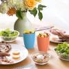 imageHomienly Wheat Straw Cups Set of 8 Unbreakable Drinking Cups Reusable Dishwasher Safe Water Glasses Kids Size 8 OZBeach Color