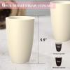 imageHomienly Wheat Straw Cups Set of 8 Unbreakable Drinking Cups Reusable Dishwasher Safe Water Glasses Kids Size 8 OZBeige