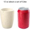 imageHomienly Wheat Straw Cups Set of 8 Unbreakable Drinking Cups Reusable Dishwasher Safe Water Glasses Kids Size 8 OZBeige