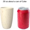 imageHomienly Wheat Straw Cups Set of 8 Unbreakable Drinking Cups Reusable Dishwasher Safe Water Glasses Kids Size 8 OZBeige
