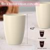 imageHomienly Wheat Straw Cups Set of 8 Unbreakable Drinking Cups Reusable Dishwasher Safe Water Glasses Kids Size 8 OZBeige