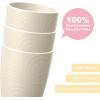 imageHomienly Wheat Straw Cups Set of 8 Unbreakable Drinking Cups Reusable Dishwasher Safe Water Glasses Kids Size 8 OZBeige