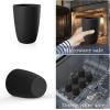 imageHomienly Wheat Straw Cups Set of 8 Unbreakable Drinking Cups Reusable Dishwasher Safe Water Glasses Kids Size 8 OZBlack
