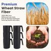 imageHomienly Wheat Straw Cups Set of 8 Unbreakable Drinking Cups Reusable Dishwasher Safe Water Glasses Kids Size 8 OZBlack