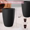 imageHomienly Wheat Straw Cups Set of 8 Unbreakable Drinking Cups Reusable Dishwasher Safe Water Glasses Kids Size 8 OZBlack