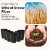 imageHomienly Wheat Straw Cups Set of 8 Unbreakable Drinking Cups Reusable Dishwasher Safe Water Glasses Kids Size 8 OZBlack