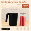 imageHomienly Wheat Straw Cups Set of 8 Unbreakable Drinking Cups Reusable Dishwasher Safe Water Glasses Kids Size 8 OZBlack