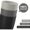 imageHomienly Wheat Straw Cups Set of 8 Unbreakable Drinking Cups Reusable Dishwasher Safe Water Glasses Kids Size 8 OZBlack Grey