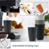 imageHomienly Wheat Straw Cups Set of 8 Unbreakable Drinking Cups Reusable Dishwasher Safe Water Glasses Kids Size 8 OZBlack Grey