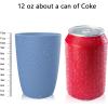 imageHomienly Wheat Straw Cups Set of 8 Unbreakable Drinking Cups Reusable Dishwasher Safe Water Glasses Kids Size 8 OZColorful