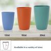 imageHomienly Wheat Straw Cups Set of 8 Unbreakable Drinking Cups Reusable Dishwasher Safe Water Glasses Kids Size 8 OZColorful