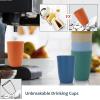 imageHomienly Wheat Straw Cups Set of 8 Unbreakable Drinking Cups Reusable Dishwasher Safe Water Glasses Kids Size 8 OZColorful