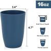 imageHomienly Wheat Straw Cups Set of 8 Unbreakable Drinking Cups Reusable Dishwasher Safe Water Glasses Kids Size 8 OZColorful