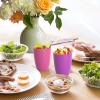 imageHomienly Wheat Straw Cups Set of 8 Unbreakable Drinking Cups Reusable Dishwasher Safe Water Glasses Kids Size 8 OZFlower Color