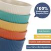 imageHomienly Wheat Straw Cups Set of 8 Unbreakable Drinking Cups Reusable Dishwasher Safe Water Glasses Kids Size 8 OZGrain