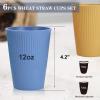 imageHomienly Wheat Straw Cups Set of 8 Unbreakable Drinking Cups Reusable Dishwasher Safe Water Glasses Kids Size 8 OZGrain