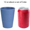 imageHomienly Wheat Straw Cups Set of 8 Unbreakable Drinking Cups Reusable Dishwasher Safe Water Glasses Kids Size 8 OZGrain