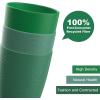 imageHomienly Wheat Straw Cups Set of 8 Unbreakable Drinking Cups Reusable Dishwasher Safe Water Glasses Kids Size 8 OZGreen Series