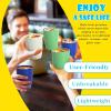 imageHomienly Wheat Straw Cups Set of 8 Unbreakable Drinking Cups Reusable Dishwasher Safe Water Glasses Kids Size 8 OZIsland Color