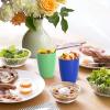imageHomienly Wheat Straw Cups Set of 8 Unbreakable Drinking Cups Reusable Dishwasher Safe Water Glasses Kids Size 8 OZIsland Color