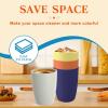 imageHomienly Wheat Straw Cups Set of 8 Unbreakable Drinking Cups Reusable Dishwasher Safe Water Glasses Kids Size 8 OZMondrian Colors