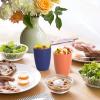imageHomienly Wheat Straw Cups Set of 8 Unbreakable Drinking Cups Reusable Dishwasher Safe Water Glasses Kids Size 8 OZMondrian Colors