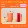 imageHomienly Wheat Straw Cups Set of 8 Unbreakable Drinking Cups Reusable Dishwasher Safe Water Glasses Kids Size 8 OZNo TextureMultiple Color