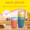 imageHomienly Wheat Straw Cups Set of 8 Unbreakable Drinking Cups Reusable Dishwasher Safe Water Glasses Kids Size 8 OZNo TextureMultiple Color