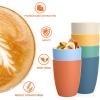 imageHomienly Wheat Straw Cups Set of 8 Unbreakable Drinking Cups Reusable Dishwasher Safe Water Glasses Kids Size 8 OZNo TextureMultiple Color