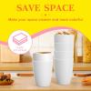 imageHomienly Wheat Straw Cups Set of 8 Unbreakable Drinking Cups Reusable Dishwasher Safe Water Glasses Kids Size 8 OZNo TextureWhite