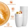 imageHomienly Wheat Straw Cups Set of 8 Unbreakable Drinking Cups Reusable Dishwasher Safe Water Glasses Kids Size 8 OZNo TextureWhite