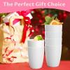imageHomienly Wheat Straw Cups Set of 8 Unbreakable Drinking Cups Reusable Dishwasher Safe Water Glasses Kids Size 8 OZNo TextureWhite