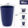 imageHomienly Wheat Straw Cups Set of 8 Unbreakable Drinking Cups Reusable Dishwasher Safe Water Glasses Kids Size 8 OZOcean
