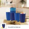 imageHomienly Wheat Straw Cups Set of 8 Unbreakable Drinking Cups Reusable Dishwasher Safe Water Glasses Kids Size 8 OZOcean