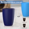 imageHomienly Wheat Straw Cups Set of 8 Unbreakable Drinking Cups Reusable Dishwasher Safe Water Glasses Kids Size 8 OZOcean