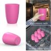 imageHomienly Wheat Straw Cups Set of 8 Unbreakable Drinking Cups Reusable Dishwasher Safe Water Glasses Kids Size 8 OZPink