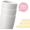imageHomienly Wheat Straw Cups Set of 8 Unbreakable Drinking Cups Reusable Dishwasher Safe Water Glasses Kids Size 8 OZWhite